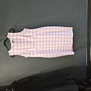 J.Crew box plaid purple and white Sheath dress